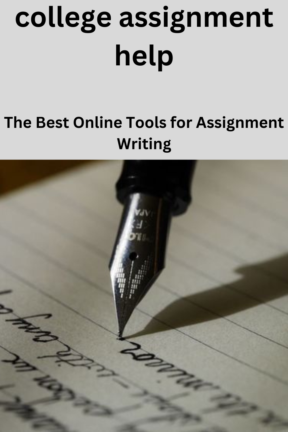 The Best Online Tools for Assignment Writing