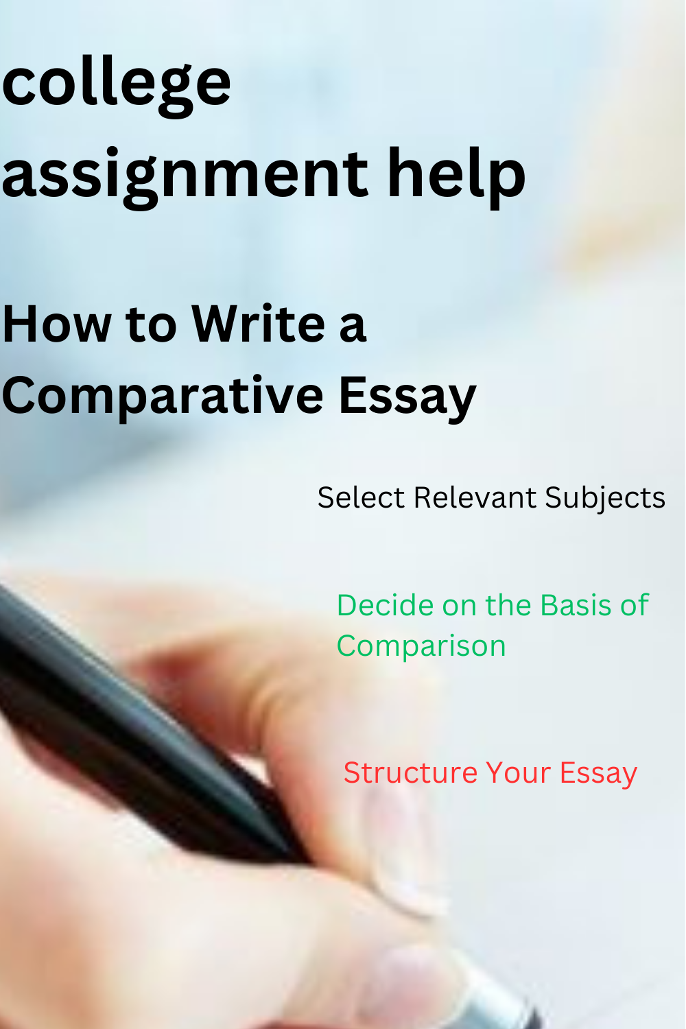 How to Write a Comparative Essay